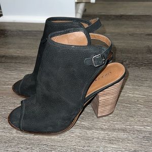 Lucky Brand Lisza Black Open Toe Bootie 9
